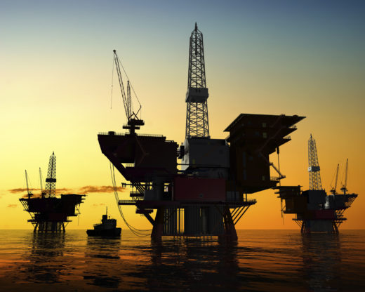 Production of petroleum in the sea